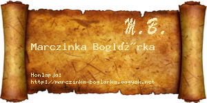 Marczinka Boglárka névjegykártya